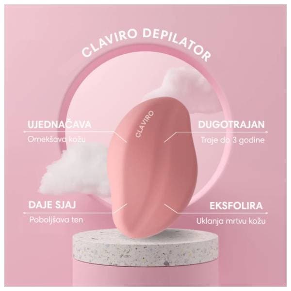 CLAVIRO depilator rozi 0