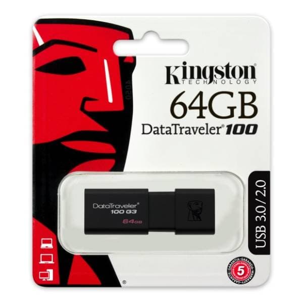 KINGSTON USB flash memorija 64GB DT100G3/64GB 3