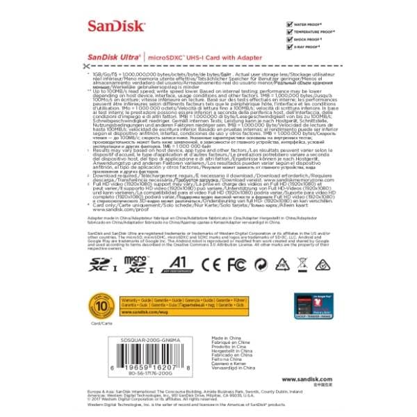 SanDisk memorijska kartica 200GB SDSQUA4-200G-GN6MA 4