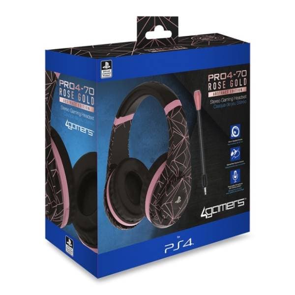 4GAMERS slušalice PRO4-70 Rose Gold Abstract Edition crne 6