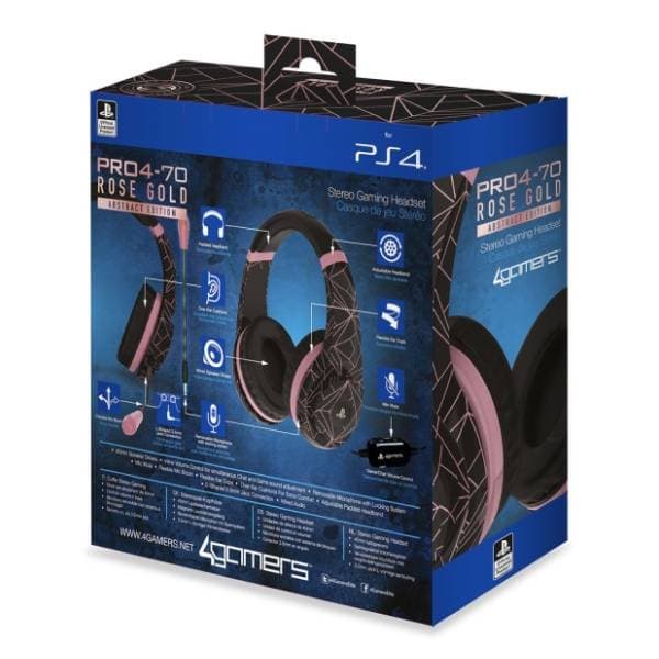 4GAMERS slušalice PRO4-70 Rose Gold Abstract Edition crne 7