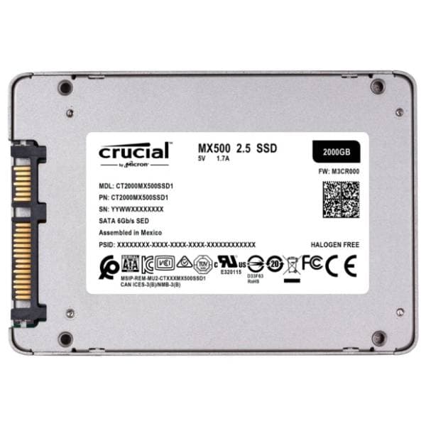 CRUCIAL SSD 2TB CT2000MX500SSD1 2