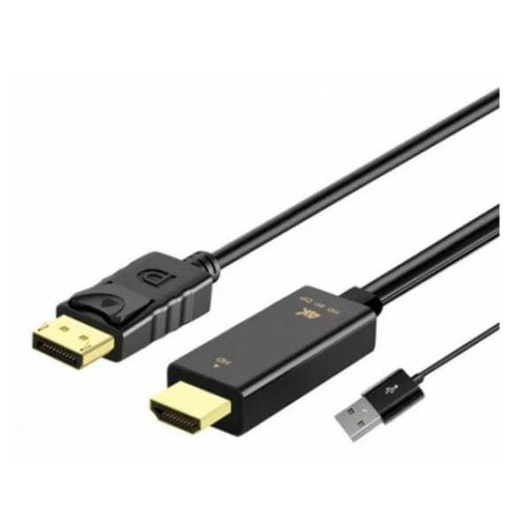 FAST ASIA konverter kabl HDMI (m)/USB 2.0 (m) na DisplayPort (m) 1.8m 0