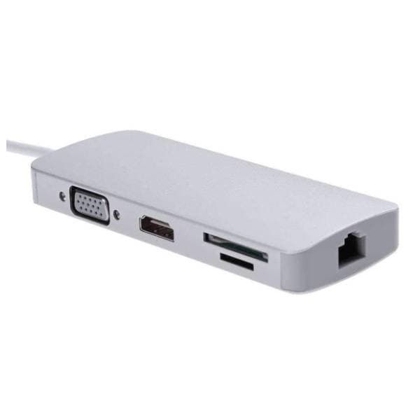 FAST ASIA konverter USB (m) na VGA/HDMI/SD/Micro SD/RJ-45/2xUSB 3.0/USB-C/SD/MicroSD (ž) 3