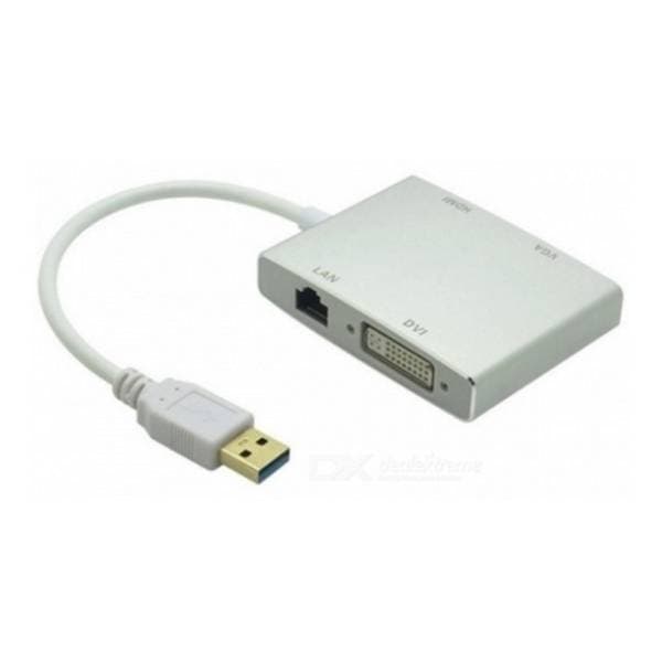 FAST ASIA konverter USB 3.0 (m) na HDMI/VGA/DVI/RJ45 0