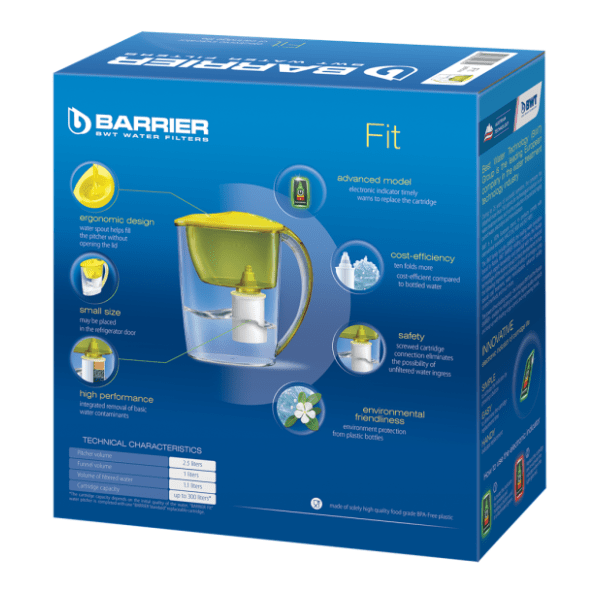 BARRIER bokal za filtriranje vode Fit Opti Light žuti 5