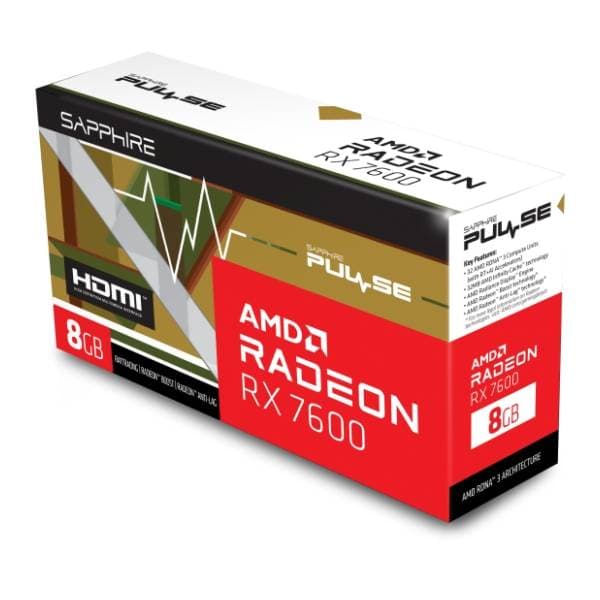 SAPPHIRE AMD Radeon RX 7600 PULSE GAMING OC 8GB GDDR6 128-bit grafička kartica 7