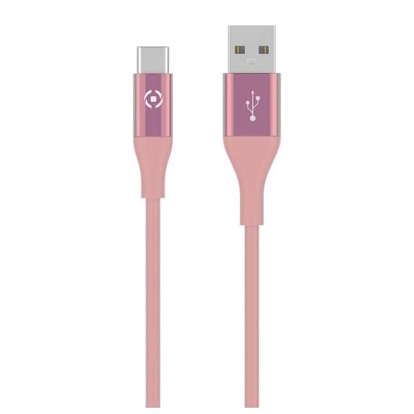 CELLY konverter kabl USB 2.0 na USB-C (m/m) 1m roze 1