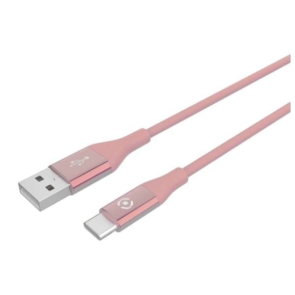 CELLY konverter kabl USB 2.0 na USB-C (m/m) 1m roze 2