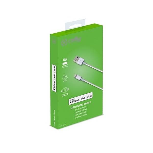 CELLY konverter kabl USB-A na Lightning (m/m) 1m beli 2