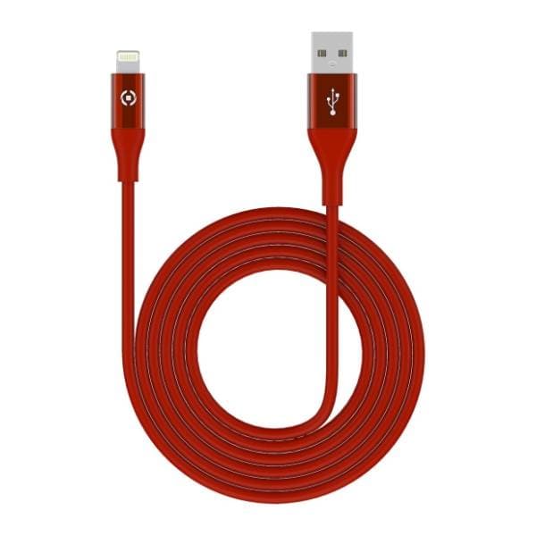 CELLY konverter kabl USB-A na Lightning (m/m) 1m crveni 1