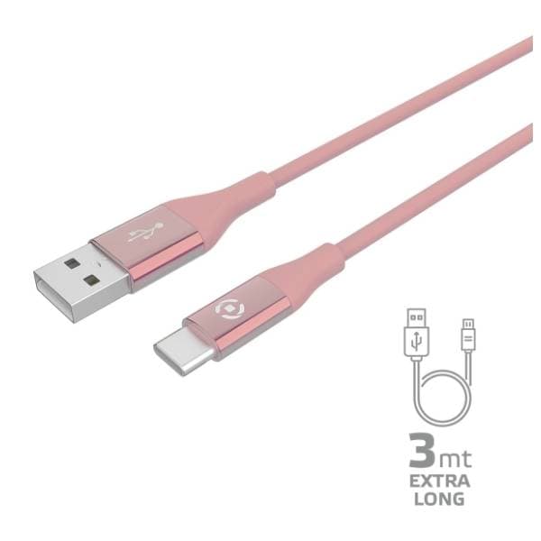CELLY konverter kabl USB-A na USB-C (m/m) 3m 2