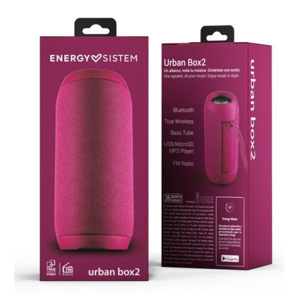 ENERGY SISTEM bluetooth zvučnik Urban Box 2 Magenta roze 5