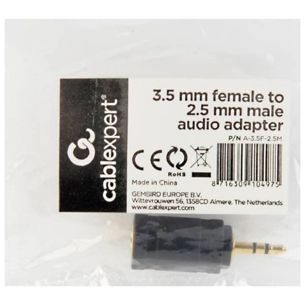GEMBIRD adapter 3.5mm (ž) na 2.5mm (m) 1