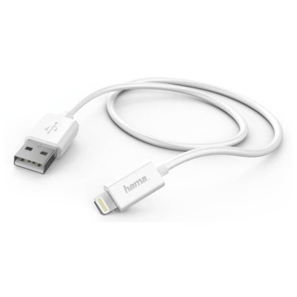 HAMA konverter kabl USB 2.0 na Lightning (m/m) 1m beli 0