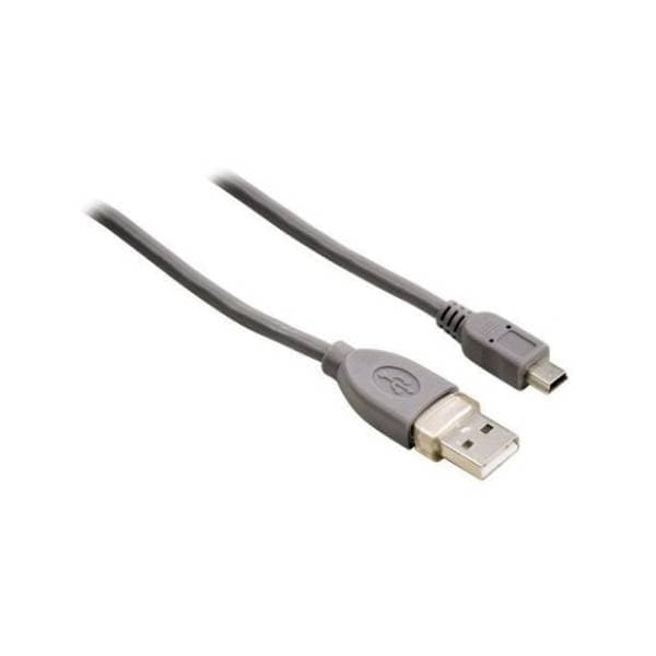 HAMA konverter kabl USB-A 2.0 na Mini USB-B 2.0 (m/m) 1.8m sivi 0