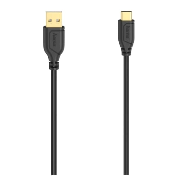 HAMA konverter kabl USB-C 2.0 na USB-A 2.0 (m/m) 0.75m crni 0