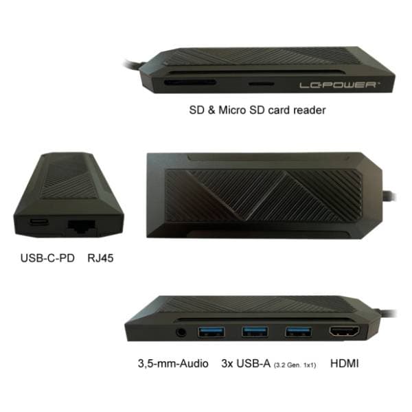 LC-Power USB Hub LC-HUB-C-MULTI-6-RGB 5