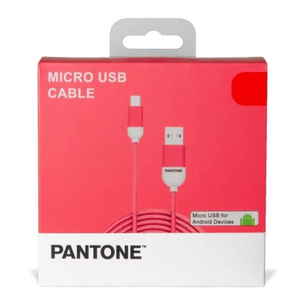 PANTONE konverter kabl USB na Micro USB (m/m) 1.5m roze 1