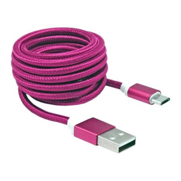 S BOX konverter kabl USB 2.0 na Micro USB-B 2.0 (m/m) 1.5m roze 0