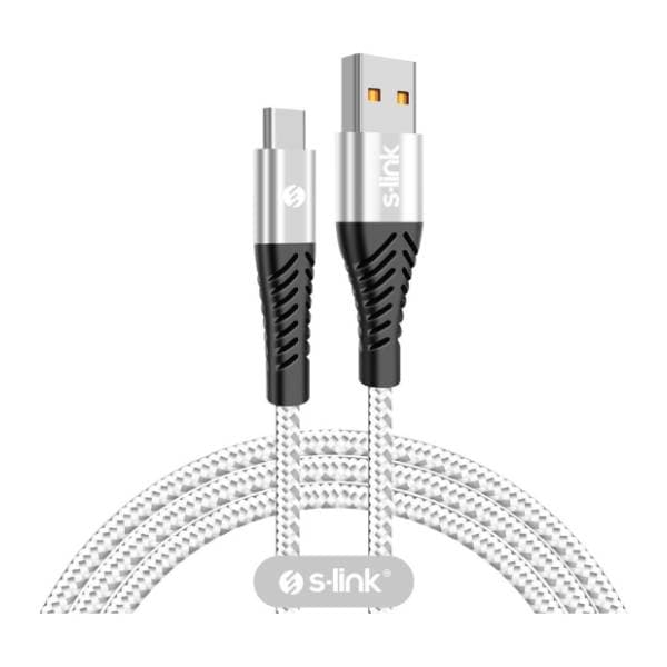 S-LINK konverter kabl USB-A na USB-C (m/m) 1m srebrni 0
