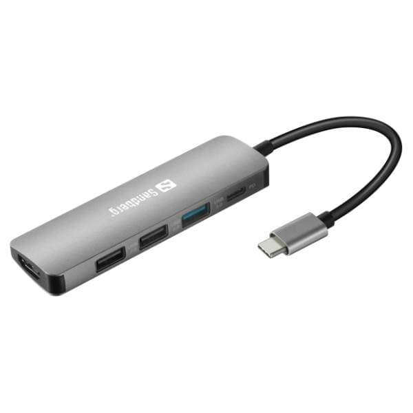 SANDBERG USB Hub USB C/HDMI + USB 3.0 + 2x USB 2.0 + USB C-PD 0