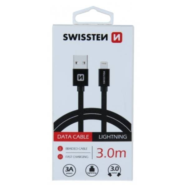 SWISSTEN konverter kabl USB-A na Lightning (m/m) 3m 0
