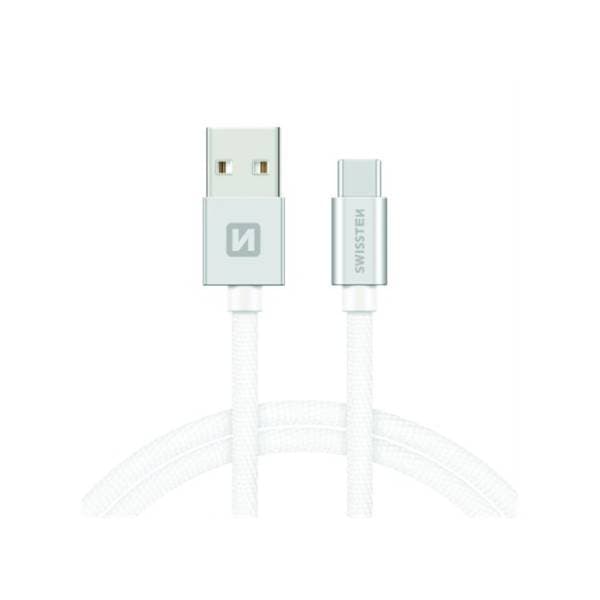 SWISSTEN konverter kabl USB na USB-C (m/m) 1.2m srebrni 0