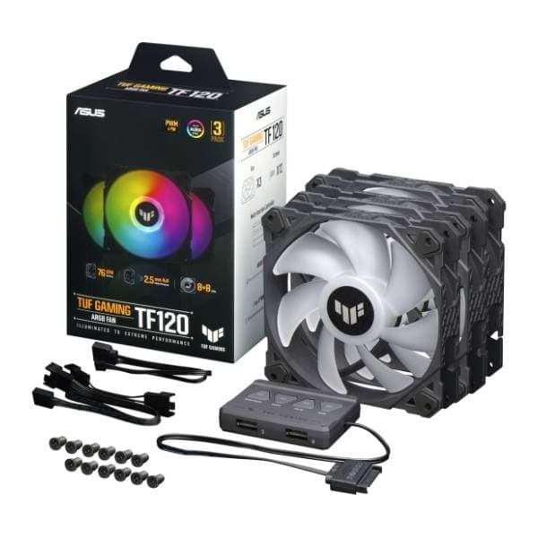 ASUS TUF Gaming TF120 ARGB Triple Kit ventilator za PC 11