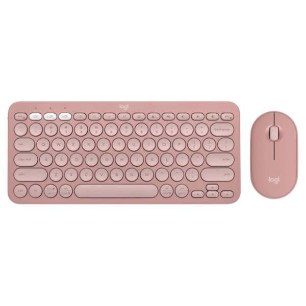 LOGITECH set bežični miš i tastatura Pebble 2 Combo roze 0