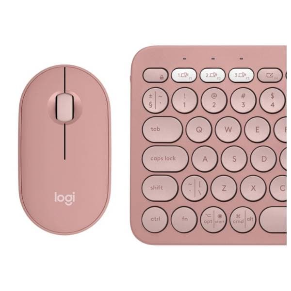 LOGITECH set bežični miš i tastatura Pebble 2 Combo roze 4