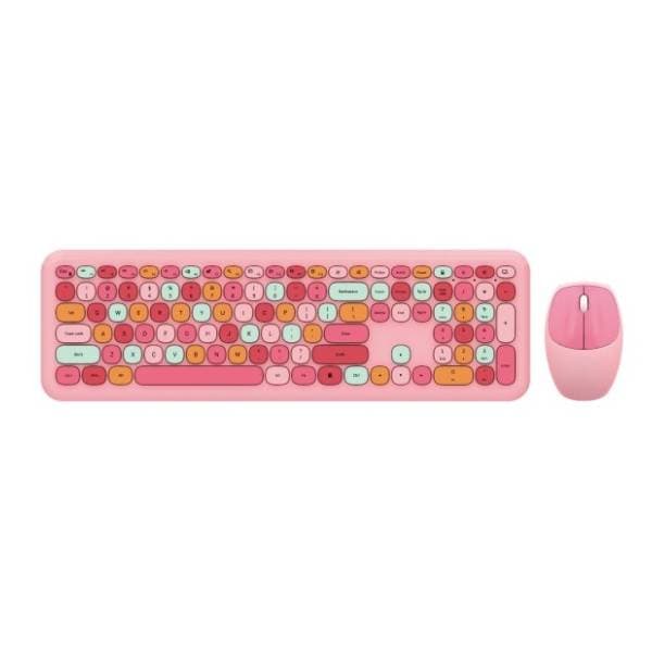 MOFII set bežični miš i tastatura Retro SMK-666395AGPK roze 0
