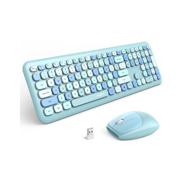 MOFII set bežični miš i tastatura Retro SMK-666395AGBL tirkizni 0