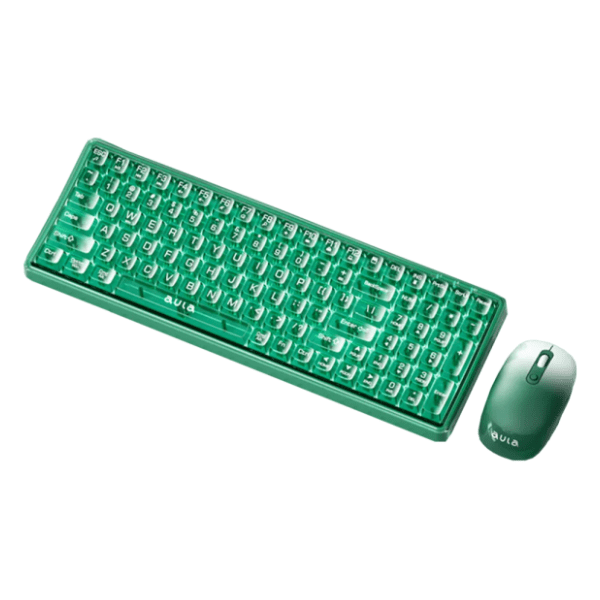 AULA set bežični miš i tastatura AC210 combo Green 0