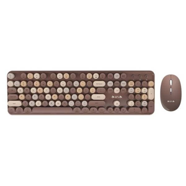 AULA set bežični miš i tastatura AC306 combo Brown 0