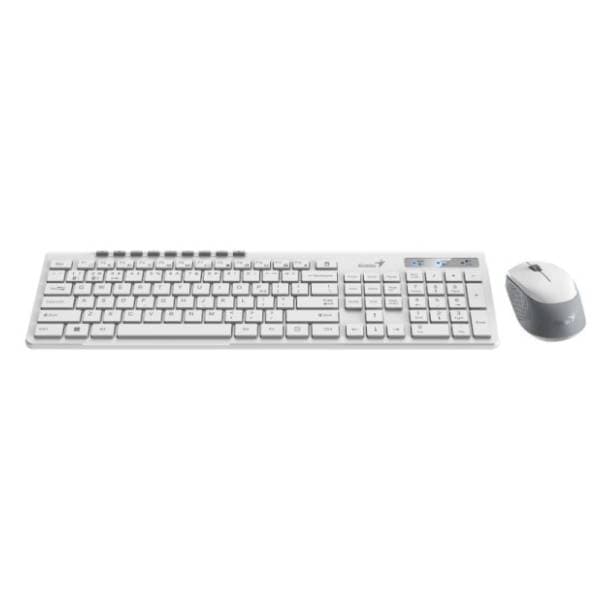 GENIUS set bežični miš i tastatura SlimStar 8230 USB US beli 0