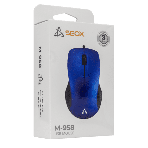 S BOX bežični miš M-958 plavi 3