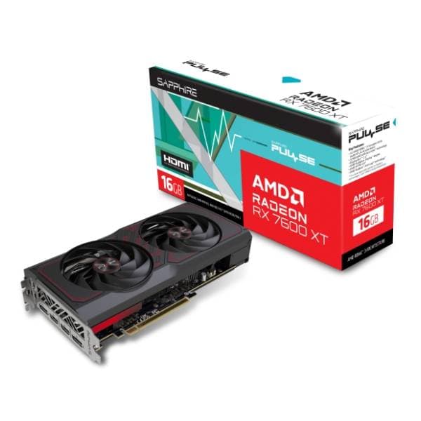 SAPPHIRE AMD Radeon RX 7600 XT PULSE Gaming OC 16GB GDDR6 128-bit grafička kartica 0