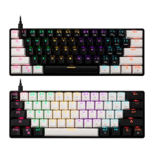 GAMDIAS tastatura Aura GK2 60% RGB crno/bela 4