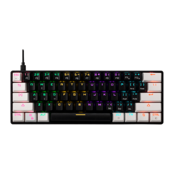 GAMDIAS tastatura Aura GK2 60% RGB crno/bela 0