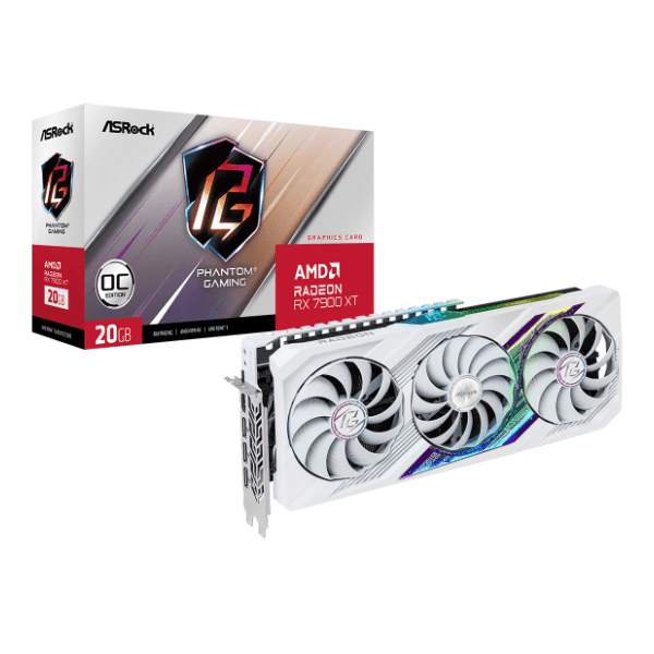 ASRock AMD Radeon RX 7900 XT Phantom Gaming OC White 20GB GDDR6 320-bit grafička kartica 0