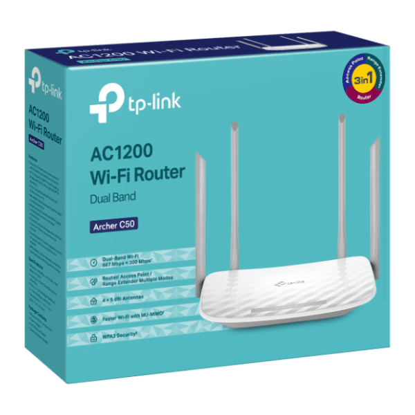 TP-LINK Archer C50 AC1200 WiFi ruter 4