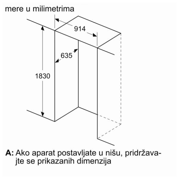 BOSCH kombinovani frižider KFF96PIEP 16