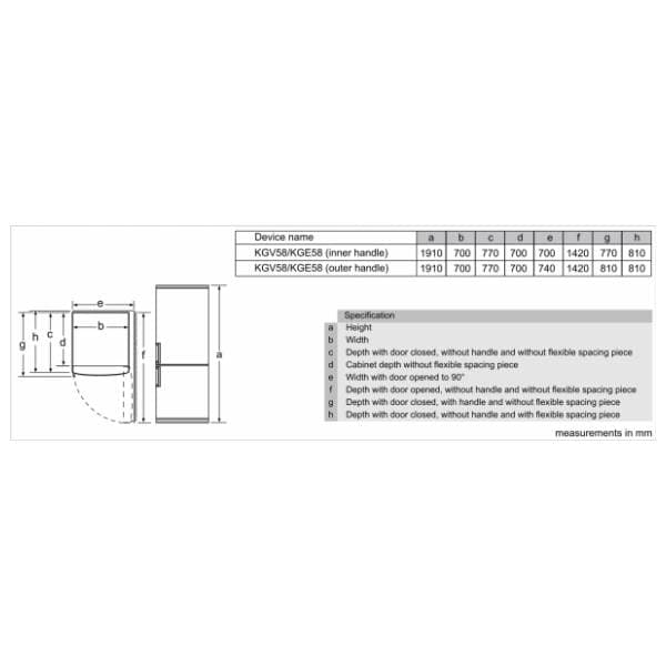 BOSCH kombinovani frižider KGV58VLEAS 7