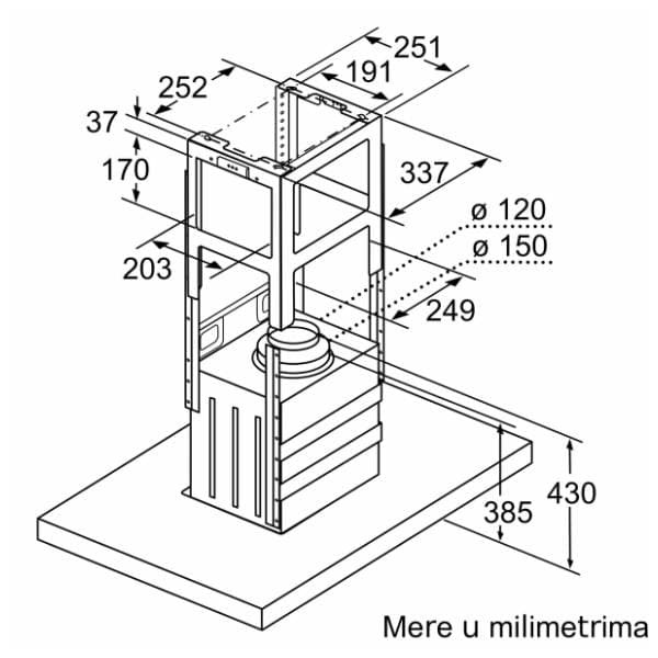 BOSCH ostrvski aspirator DIB97IM50 6