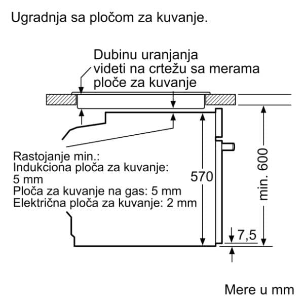 BOSCH ugradna rerna HBA513BB1 5