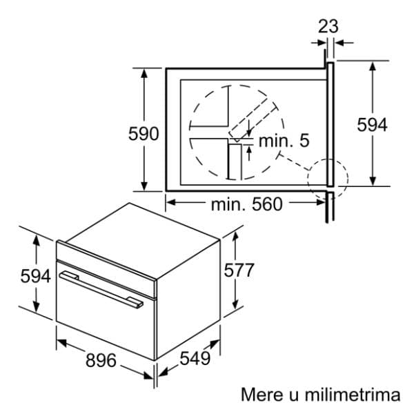 BOSCH ugradna rerna VBD5780S0 6
