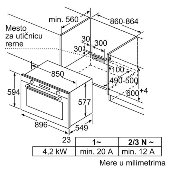 BOSCH ugradna rerna VBD5780S0 5