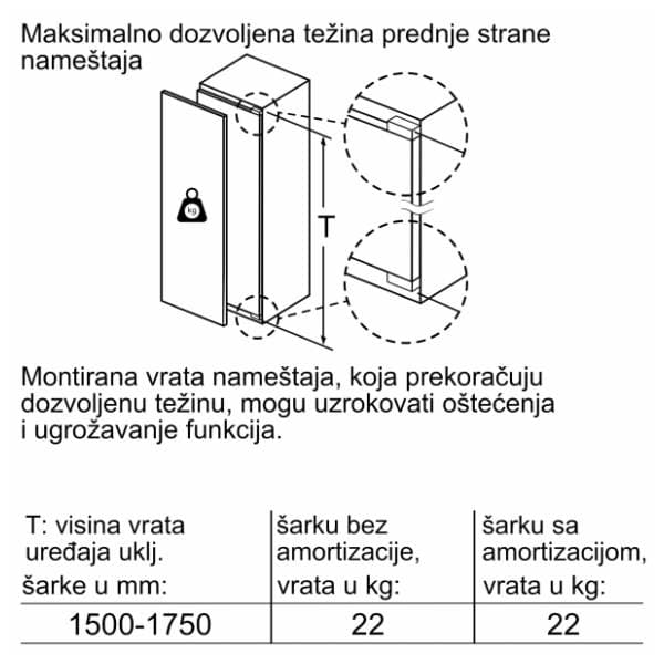 BOSCH ugradni frižider KIF81PFE0 6