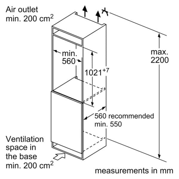 BOSCH ugradni frižider KIL32VFE0 8